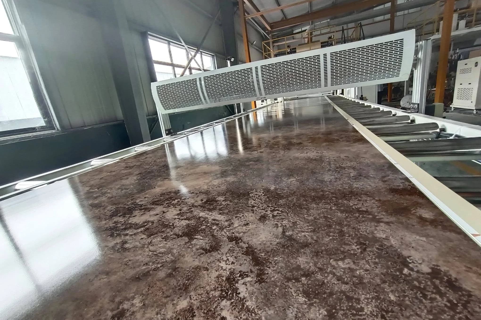 Board on conveyor equipment