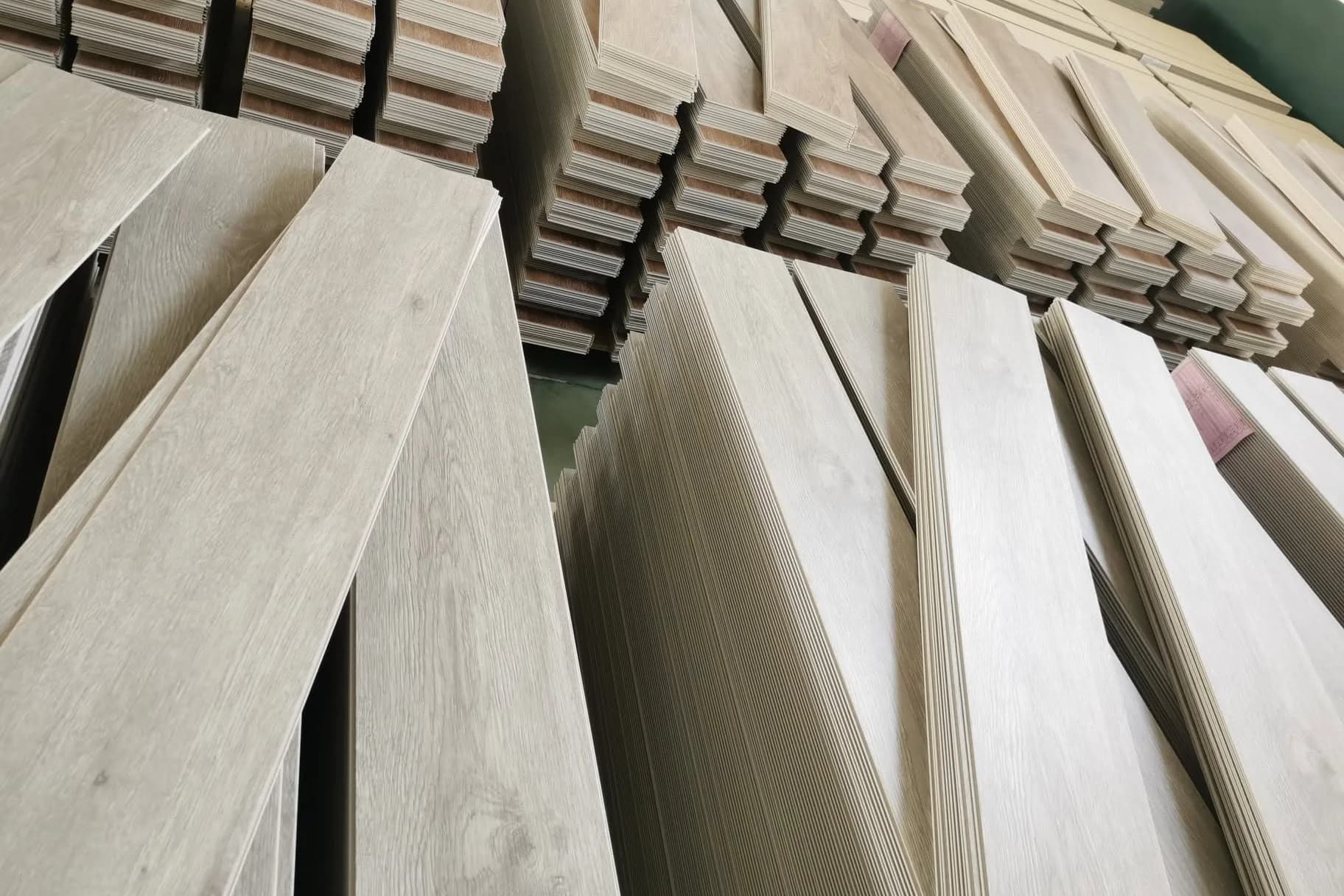 Flooring boards prepared for handling